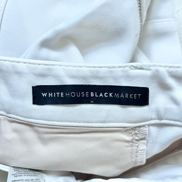 White House Black Market White Skinny Jeans with Zipper Pockets - Picture 6 of 9